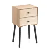 Nightstand Vinthera Moa Natural Metal 35 x 26 x 65 cm
