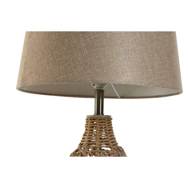 Stalinė lempa Home ESPRIT Ruda Rusvai gelsva Auksinis Natūralus 50 W 220 V 33 x 33 x 60 cm