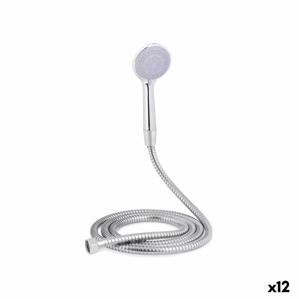 A shower head with a hose to direct the flow Berilo Metal 2 m 14 x 24,5 x 4,5 cm 14 x 4,5 x 24,5 cm (12 Units)