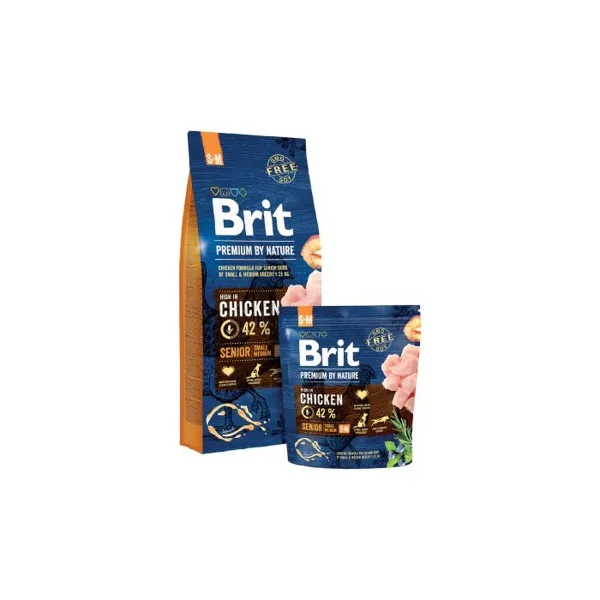Rehu Brit Premium by Nature Senior S+M Senior Kana 8 kg