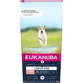 Lopbarība Eukanuba Grain Free Senior small/medium breed Seniors Zivs 12 kg