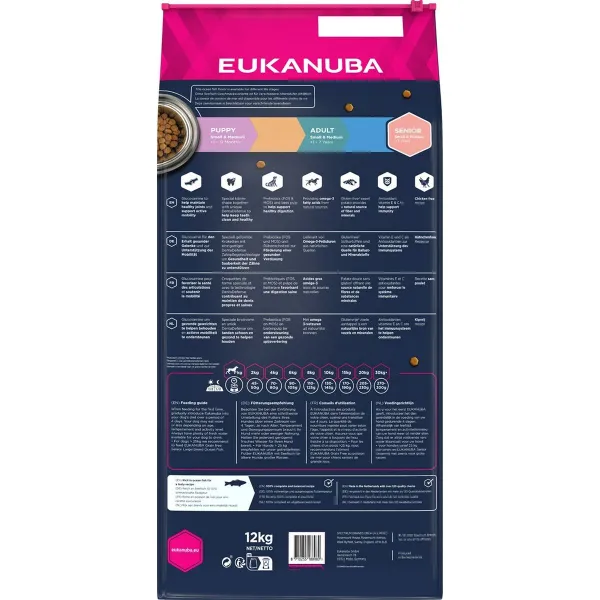 Pašarai Eukanuba Grain Free Senior small/medium breed Vyresnysis Žuvis 12 kg