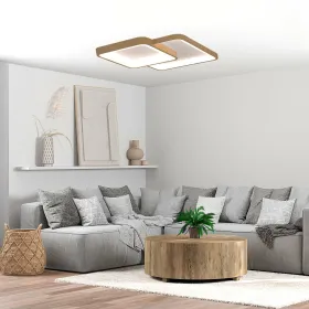 LED nuleidimo lubų šviesa KSIX Phenomena 45 W 45 x 45 x 10 cm Ruda Medžio (3000k - 6000k)