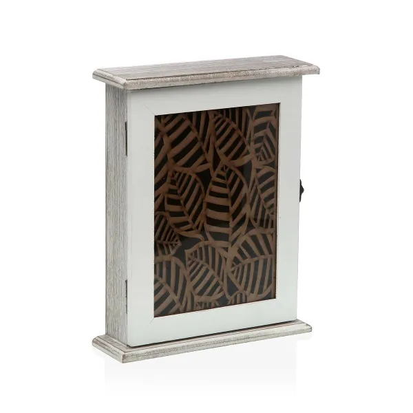 Raktų spinta Versa Balta Paklodės Medžio MDF 6 x 25 x 19,5 cm