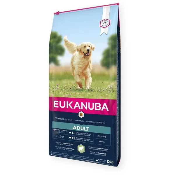 Lopbarība Eukanuba ADULT Pieaugušais Jēra gaļa Rīsi 12 kg