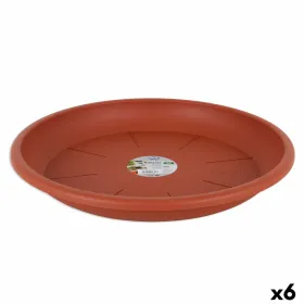 Блюдце для горшков Dem Squares Коричневый 39,5 cm (6 штук)