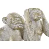 Dekoratīvās figūriņas Home ESPRIT Bronza Mērkaķis Tropiskais 21 x 17 x 25 cm (3 gb.)