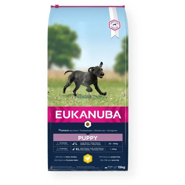 Pašarai Eukanuba Puppy Vaikas / jaunėlis Višta 15 kg