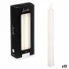 Candle Set Acorde White 2 x 2 x 20 cm 8,5 x 21 x 4,5 cm (12 Units)