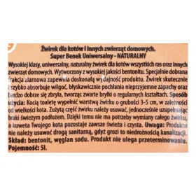Smiltis kaķiem Super Benek Universal 5 L