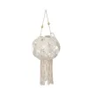 Lantern Gift Decor White Cotton Crystal Macrame 23 x 24 x 23 cm (4 Units)