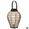 Фонарь Gift Decor Melns Bēšs Koks Drāna Stikls Фонарь 25 x 30 x 25 cm Ar rokturi (2 gb.)