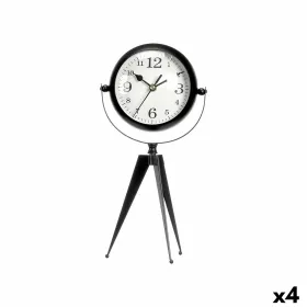 Table clock Gift Decor Black Tripod (4 Units)
