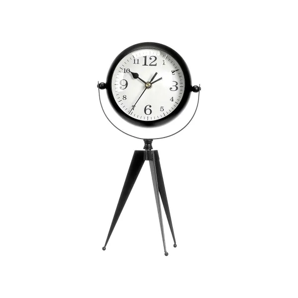 Table clock Gift Decor Black Tripod (4 Units)