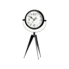 Table clock Gift Decor Black Tripod (4 Units)