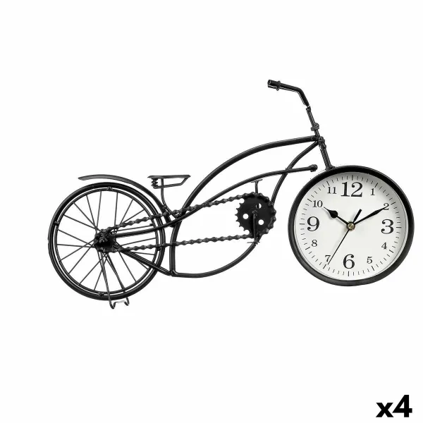 Table clock Gift Decor Black Bicycle (4 Units)