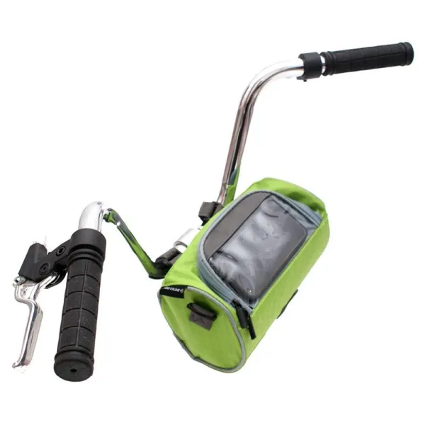 Dunlop - Handlebar bag / bicycle pannier with smartphone pocket (green)