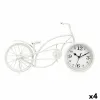 Table clock Gift Decor White Bicycle (4 Units)