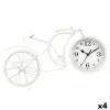 Table clock Gift Decor White Bicycle (4 Units)