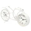Table clock Gift Decor White Bicycle (4 Units)