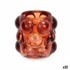 Kynttilänjalka Gift Decor Oranssi Tiili Kristalli 8,4 x 9 x 8,4 cm Mikrohelmet (12 osaa)