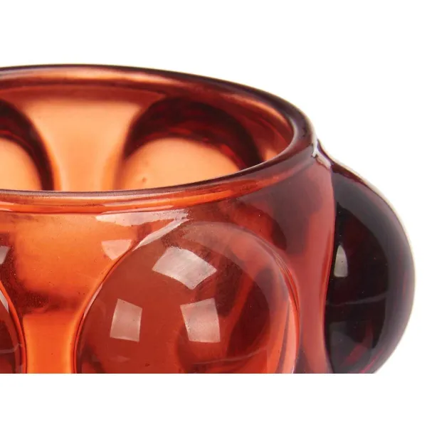 Žvakidė Gift Decor Oranžinė Čerpė Stiklas 8,4 x 9 x 8,4 cm Mikrogranulės (12 vnt.)
