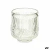 Подсвечник Gift Decor Прозрачный Стеклянный 7,5 x 7,8 x 7,5 cm Лучи (12 штук)
