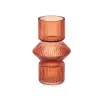 Vāze Gift Decor Oranžs Ķieģelis Stikls Strīpas 9,5 x 16,5 x 9,5 cm 10,5 x 17,5 x 10,5 cm (8 gb.)