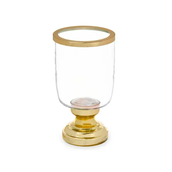 Svečturis Gift Decor Bronza Stikls Tērauds 12 x 24,5 x 12 cm Vīnaglāze (6 gb.)