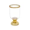 Candleholder Gift Decor Golden Crystal Steel 12 x 24,5 x 12 cm Wineglass (6 Units)