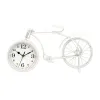 Table clock Gift Decor White Bicycle (4 Units)