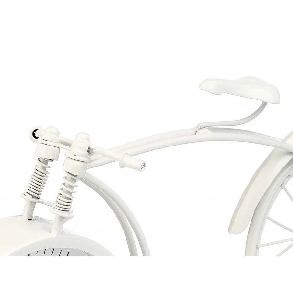 Table clock Gift Decor White Bicycle (4 Units)