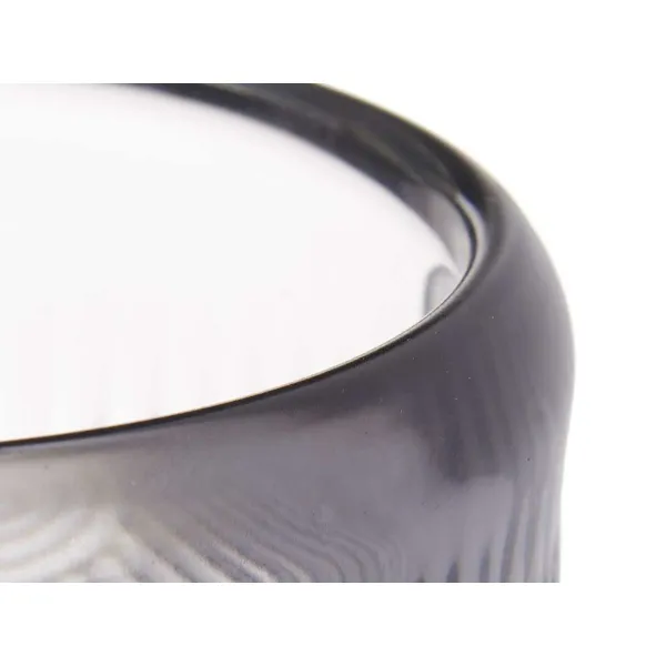 Candleholder Gift Decor Grey Crystal 9 x 9,5 x 9 cm Stripes (12 Units)