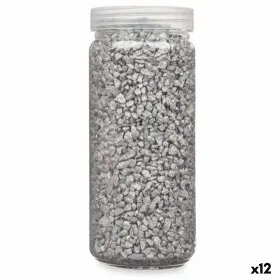 Dekoratyviniai akmenys Gift Decor Sidabras 2 - 5 mm 700 g 6,5 x 15,5 x 6,5 cm 6,2 x 15,3 x 6,2 cm 6,5 x 15,8 x 6,5 cm (12 vnt.)