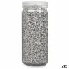 Decorative Stones Gift Decor Silver 2 - 5 mm 700 g 6,5 x 15,5 x 6,5 cm 6,2 x 15,3 x 6,2 cm 6,5 x 15,8 x 6,5 cm (12 Units)