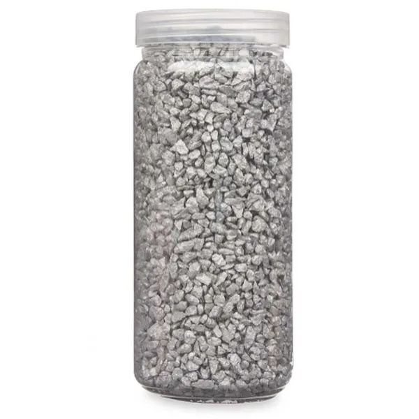 Koristeelliset kivet Gift Decor Hopeinen 2 - 5 mm 700 g 6,5 x 15,5 x 6,5 cm 6,2 x 15,3 x 6,2 cm 6,5 x 15,8 x 6,5 cm (12 osaa)