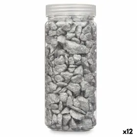 Dekoratyviniai akmenys Gift Decor Sidabras 10 - 20 mm 700 g 6,2 x 15,3 x 6,2 cm 6,5 x 15,8 x 6,5 cm (12 vnt.)