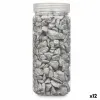 Dekoratyviniai akmenys Gift Decor Sidabras 10 - 20 mm 700 g 6,2 x 15,3 x 6,2 cm 6,5 x 15,8 x 6,5 cm (12 vnt.)