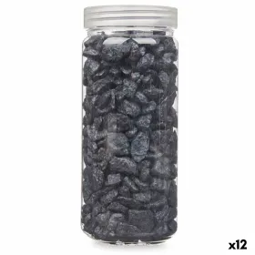 Dekoratyviniai akmenys Gift Decor Juoda 10 - 20 mm 700 g 6,5 x 15,5 x 6,5 cm 6,2 x 15,3 x 6,2 cm 6,5 x 15,8 x 6,5 cm (12 vnt.)
