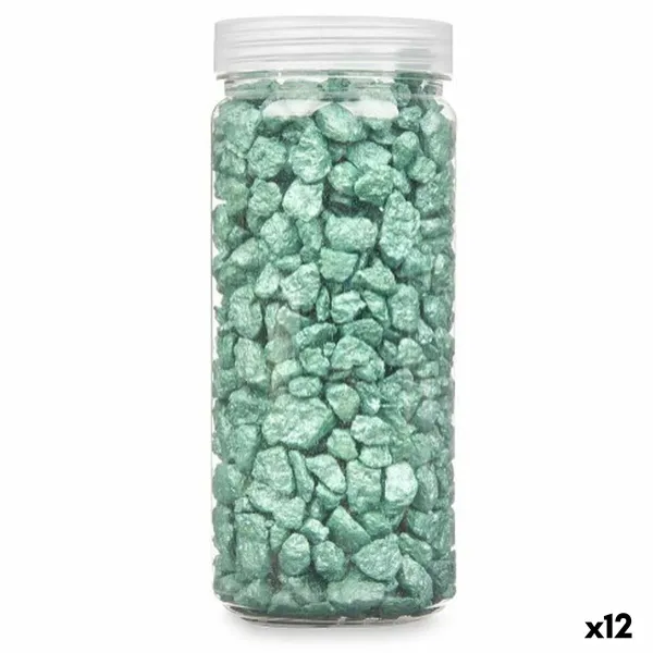 Decorative Stones Gift Decor Green 10 - 20 mm 700 g 6,2 x 15,3 x 6,2 cm 6,5 x 15,8 x 6,5 cm (12 Units)