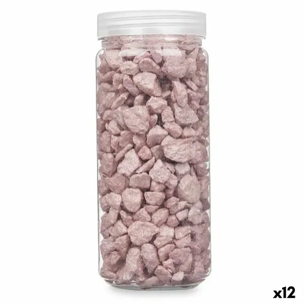 Decorative Stones Gift Decor Pink 10 - 20 mm 700 g 6,2 x 15,3 x 6,2 cm 6,5 x 15,8 x 6,5 cm (12 Units)