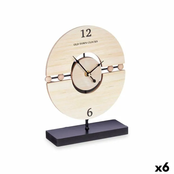 Настольные часы Gift Decor Чёрный Деревянный шары (6 штук)