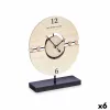 Table clock Gift Decor Black Wood Balls (6 Units)