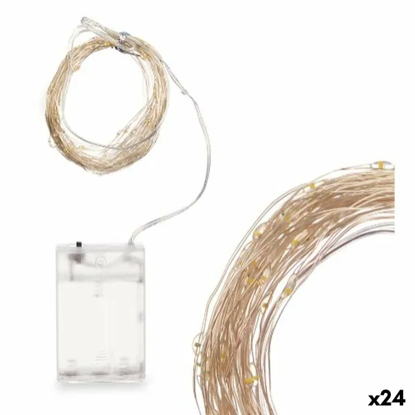 LED gaismu vītne Gift Decor Balts Silta gaisma 5,4 m 16 x 10 x 6 cm (24 gb.)