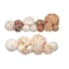 Koristeellinen pallosetti Gift Decor Valkoinen Ruskea 20 x 30 x 10 cm (12 osaa)