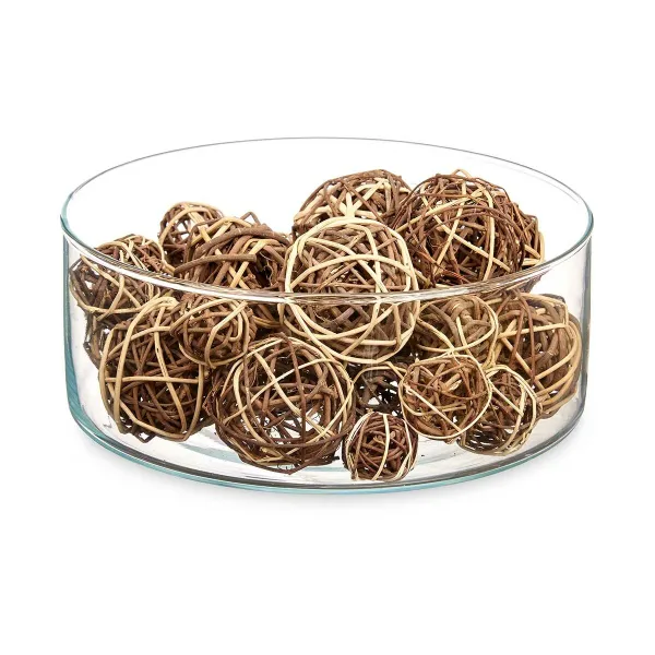Dekoratīvo bumbu komplekts Gift Decor Balts Brūns 10 x 30 x 10 cm (12 gb.)