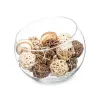 Set of Decorative Balls Gift Decor White Brown 8 x 22 x 8 cm 9 x 25 x 8 cm (12 Units)