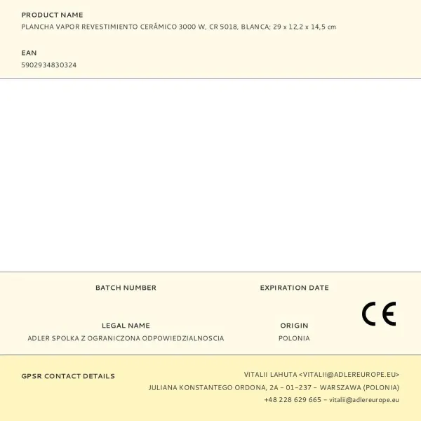 Aurutriikraud Camry CR 5018 3000 W