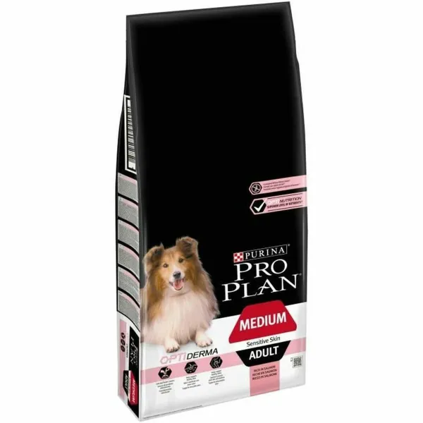 Pašarai Purina Medium Adult Sensitive Skin Suaugęs Lašišos raudonumo spalva Žuvis 14 Kg