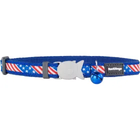 Suņa kaklasiksna Red Dingo STYLE US FLAG 31-47 cm